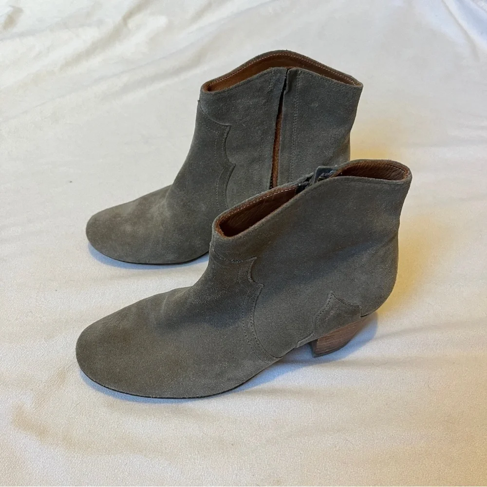 ISABEL MARANT Étoile The Dicker Suede Ankle Boots in Size 36